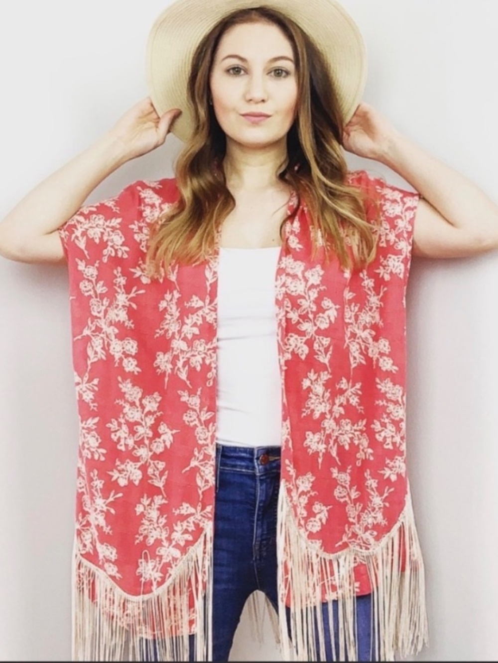 NWT MNG Caftan Killyam Fringe Made In India Women's One Size‎ AA